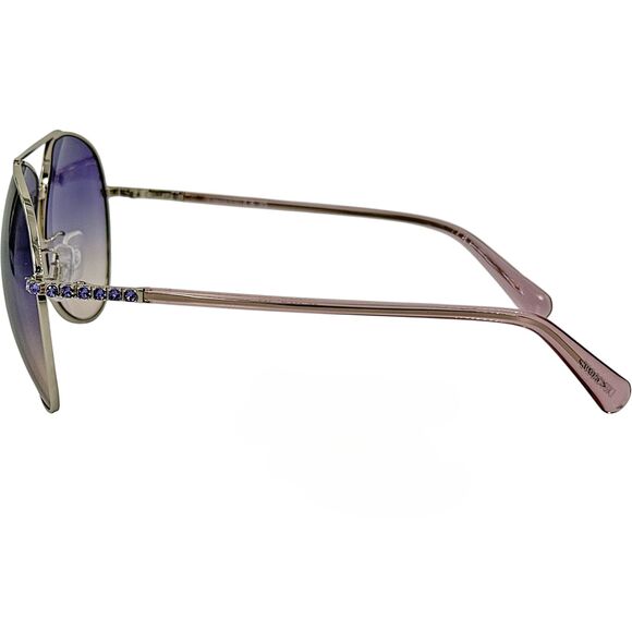Swarovski SK0343 H Womens Metal Aviator Sunglass 16Z Shiny Palladium 62-13 Large - Picture 4 of 5